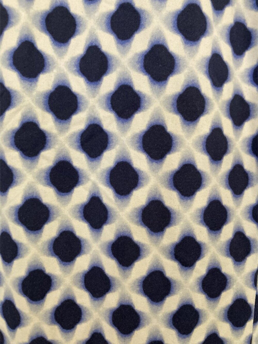 Talbots Petite Blue & White Geometric Print Dress With 3/4 Sleeves Size P Nylon - Picture 4 of 5